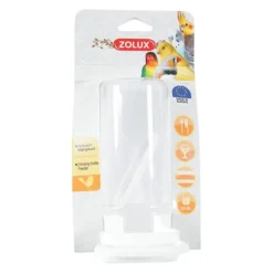 ZOLUX Abreuvoir ou mangeoire pour les oiseaux coloris transparent – 300 ml