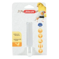 ZOLUX Abreuvoir ou mangeoire pour les oiseaux à bec droit coloris transparent – 30 ml