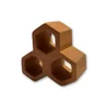 GIOIASHRIMP Abri hexagonal pour aquarium en céramique coloris marron - Taille S