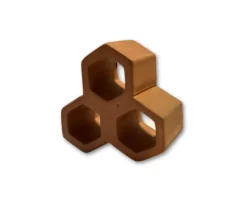 GIOIASHRIMP Abri hexagonal pour aquarium en céramique coloris marron - Taille S