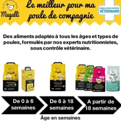 MAGALLI Aliment complet de croissance pour volaille en sac jaune de 4 kg