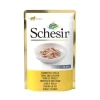 SCHESIR Aliment humide pour chat thon avec filets de poulet sachet en gelée - 85 g