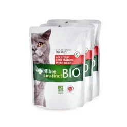 EQUILIBRE & INSTINCT Aliment humide pour chat adulte bio bœuf légumes Équilibre & Instinct - 100 g