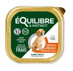 EQUILIBRE ET INSTINCT Aliment humide pour chiot en barquette de 150 g
