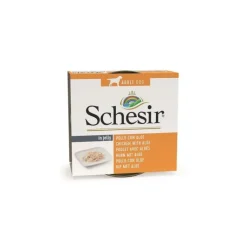SCHESIR Aliment pour chien en boite Filets de poulet et aloès en gelée - 150 g