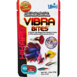 BLUE CORAL Aliment spécial pour poissons, riche en nutriments - HIKARI AQUARIUM Vibra Bites Baby - 37g