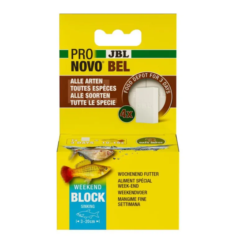JBL Aliment spécial week-end pour poissons d'aquarium d'eau douce Pronovo Bel Weekend Bloc