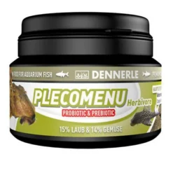 BLUE CORAL Alimentation herbivore PlecoMenu, enrichie en plantes - DENNERLE - format 43g/100ml