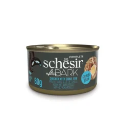 SCHESIR Alimentation humide pour chat filets en bouillon poulet œuf de caille After Dark - boîte de 80 g