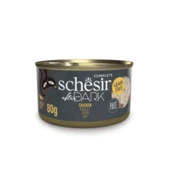 SCHESIR Alimentation humide pour chat pâtée poulet After Dark - boîte de 80 g