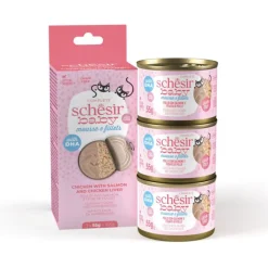 SCHESIR Alimentation humide pour chaton Mixed Texture Baby - 3 x 55 g