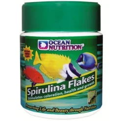 BLUE CORAL Alimentation pour poisson spiruline naturelle OCEAN NUTRITION spirulinas flakes - 70g