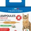 FRANCODEX Ampoules confort intestinal pour chat et chaton ail et thym Vers O Net - x 18 de 1 ml
