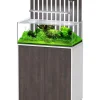 ADM AUXINE Aquarium + meuble bois/blanc avec LED RGB Shallow - 80 x 45 x 30 cm