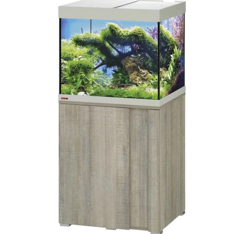 EHEIM Aquarium avec meuble coloris chêne gris vivalineLED 150L
