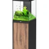 AQUATLANTIS Aquarium avec meuble en bois coloris noir Tower 163 - 49,9 x 50,1 x 65,4 cm
