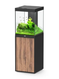 AQUATLANTIS Aquarium avec meuble en bois coloris noir Tower 163 - 49,9 x 50,1 x 65,4 cm