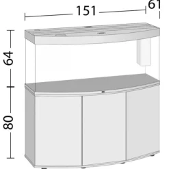 JUWEL Aquarium complet chêne clair, version LED - AQUARIUM Vision 450 - 450L
