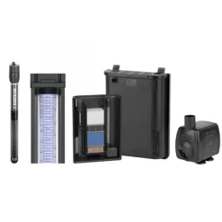 BLUE CORAL Aquarium complet noir AQUATLANTIS AQUARIUM Splendid 100 - 247L