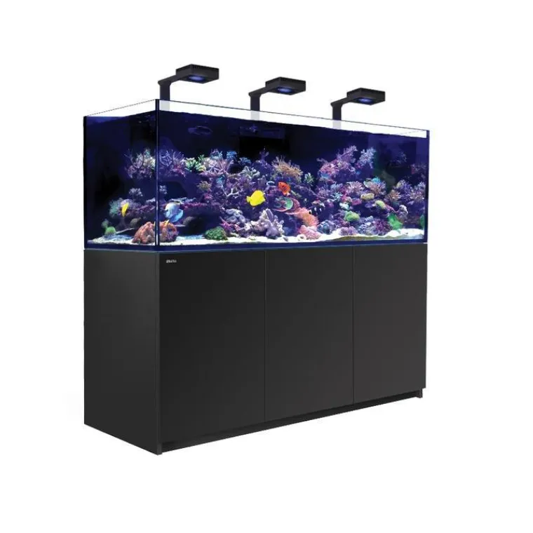 RED SEA Aquarium eau de mer avec un meuble coloris noir Reefer™ Deluxe XXL 750 - 180 x 65 x 148 cm