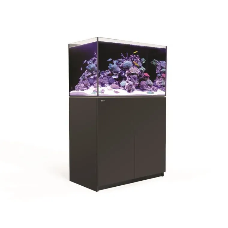 RED SEA Aquarium eau de mer avec un meuble coloris noir Reefer™ 250 - 90 x 50 x 140 cm