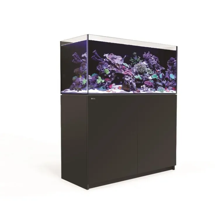 RED SEA Aquarium eau de mer avec un meuble coloris noir Reefer™ 350 - 120 x 50 x 140 cm