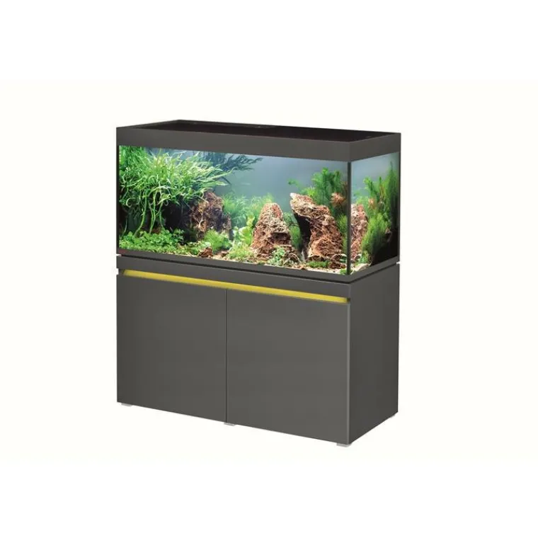 EHEIM Aquarium eau douce avec meuble coloris graphite Incpiria 430L