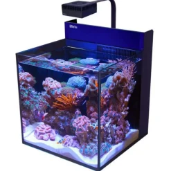 BLUE CORAL Aquarium marin cube noir, meuble inclus - RED SEA AQUARIUM Max Nano G2