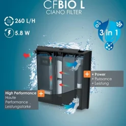 BLUE CORAL Aquarium tout équipé blanc, matière durable - CIANO Emotions Pro 40 - 52L