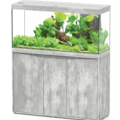 BLUE CORAL Aquarium tout équipé, gris béton, AQUATLANTIS AQUARIUM Splendid 120 - 293L