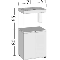 BLUE CORAL Aquarium tout équipé gris, JUWEL AQUARIUM Lido 200 - 200L