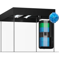 BLUE CORAL Aquarium tout équipé gris, JUWEL AQUARIUM Lido 200 - 200L