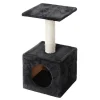 EUROPET Arbre à chat avec panier et griffoir coloris noir Abey classic - 60 cm