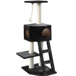 EBI Arbre à chat avec panier et griffoir coloris noir Rover classic - 120 cm