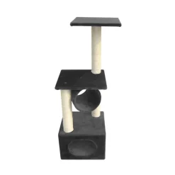 EUROPET Arbre à chat avec panier et griffoir coloris noir Rodo - 110 cm