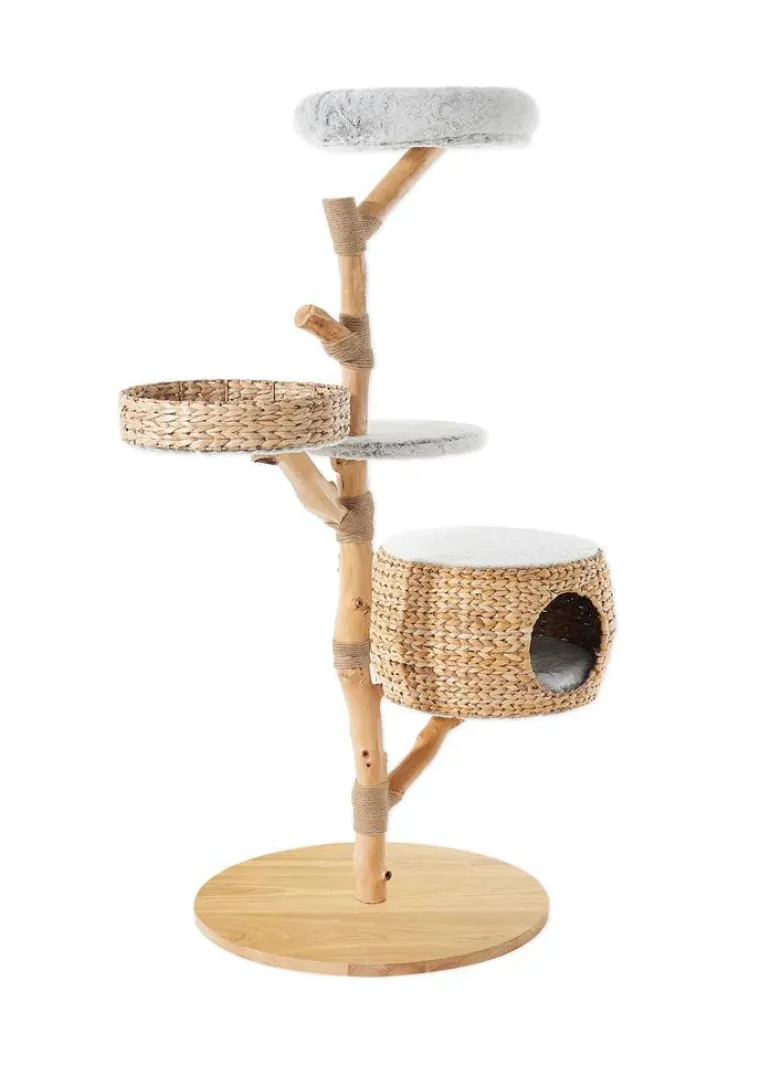 HAMIFORM Arbre à chat coloris bois Azakara 03 - 70 x 70 x 155 cm