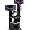 PETREBELS Arbre à chat coloris noir Victoria 125 – 48 x 48 x 125 cm