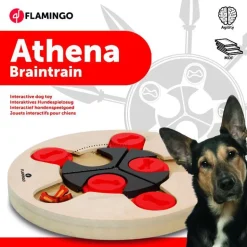 FLAMINGO Athéna jouet cérébral en bois pour chien - Ø 25 cm