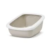 SAVIC Bac à litière pour chat coloris beige en plastique Aseo Jumbo - 67,5 x 48,5 x 28 cm