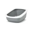 SAVIC Bac à litière pour chats coloris gris en plastique Aseo Jumbo - 67,5 x 48,5 x 28 cm