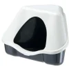 FERPLAST Bac à litière pour cochons d'inde et petits lapins coloris noir Nora – 29 x 28 x 22 cm