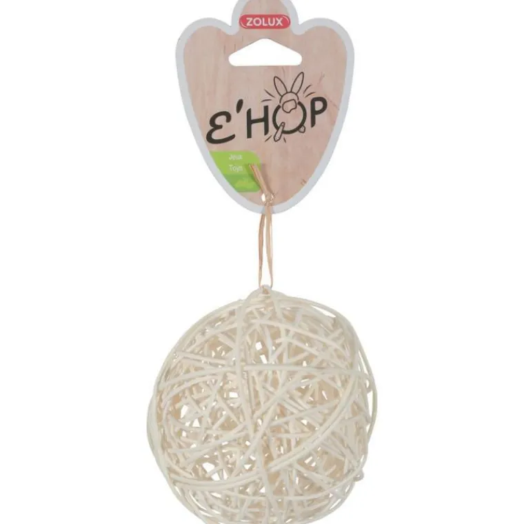 ZOLUX Balle en rotin naturel pour le rongeur coloris beige Ehop - Ø 10cm
