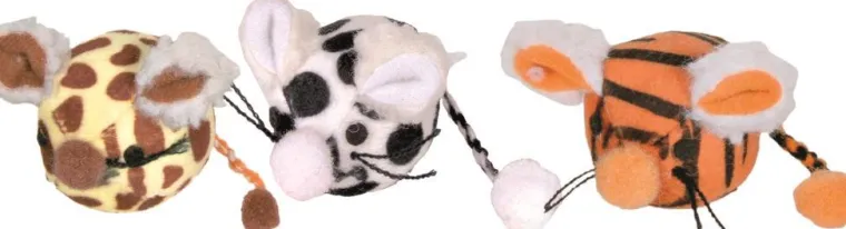 TRIXIE Balle souris en peluche Catnip - Ø 4,5 cm