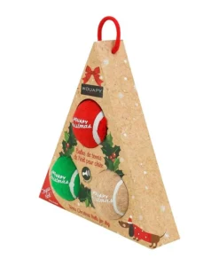 WOUAPY Balles de tennis de Noël pour chien avec squeaker coloris multicolore - coffret de 3 jouets