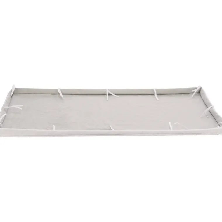 TRIXIE Base textile pour enclos intérieur lapin et cochon d'inde coloris gris et blanc – 140 x 70 cm