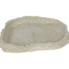 REPTILE PLANET Bassin ou mangeoire pour terrarium coloris gris Stone Age Serie Dish - Taille M 16,5 x 2,5 x 12,5 cm