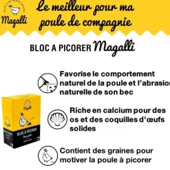 MAGALLI Bloc à picorer jaune en format de 1 kg