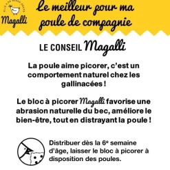 MAGALLI Bloc à picorer jaune en format de 1 kg
