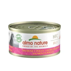 ALMO NATURE Boîte chat adulte Saumon Poulet 70g