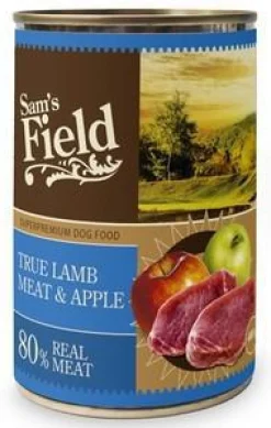 SAM'S FIELD Boîte de pâtée pour chien à l'agneau et aux pommes - 400 g